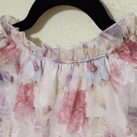 Lena Floral Romper with Tie Front and Ruffle Details - Picture 16 of 16